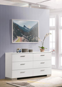 Coaster Felicity Glossy White Dresser