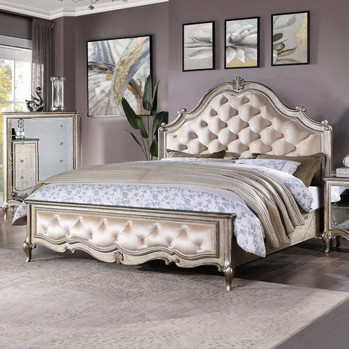 Acme Esteban Antique Champagne Queen Bed