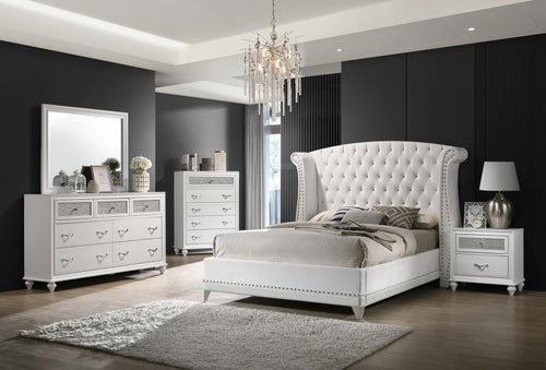 Barzini White Bedroom Set (5pc)