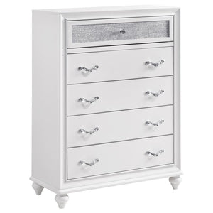 Barzini White Bedroom Set (5pc)