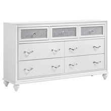 Load image into Gallery viewer, Barzini White Bedroom Set (5pc)