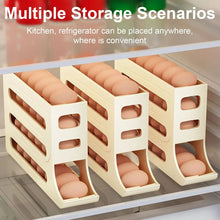 Load image into Gallery viewer, Refrigerator 4-Layer Automatic Egg Roller Sliding Egg Tray Refrigerator Side Door Large Capacity Holder Egg Storage Box Kitchen Gadgets