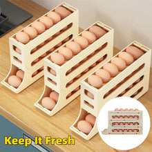 Load image into Gallery viewer, Refrigerator 4-Layer Automatic Egg Roller Sliding Egg Tray Refrigerator Side Door Large Capacity Holder Egg Storage Box Kitchen Gadgets