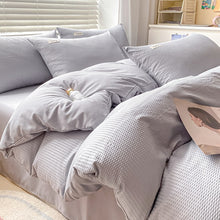 Load image into Gallery viewer, Brushed Waffle Four Piece Comforter Set