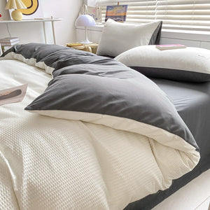 Brushed Waffle Four Piece Comforter Set