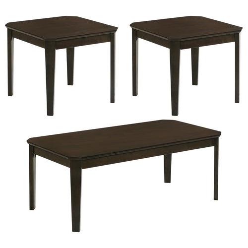 Coaster Amaro Dark Brown Occasional Table Set (3 PC)