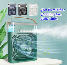 Load image into Gallery viewer, 3 In 1 Air Humidifier Cooling USB Fan LED Night Light Water Mist Humidification Fan Spray Electric Fan