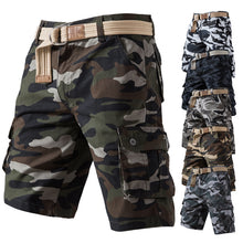 Load image into Gallery viewer, Summer Pure Cotton Washed Overalls Camouflage Shorts Men