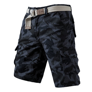 Summer Pure Cotton Washed Overalls Camouflage Shorts Men