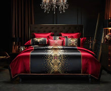 Load image into Gallery viewer, Silk Cotton Embroidery Four-piece Set Bed Sheet Bedspread