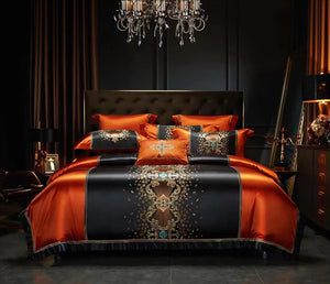 Silk Cotton Embroidery Four-piece Set Bed Sheet Bedspread