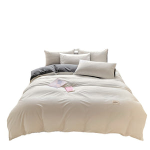 Brushed Waffle Four Piece Comforter Set