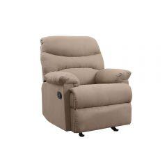 ACME ARCADIA LIGHT BROWN MICROFIBER MOTION RECLINER