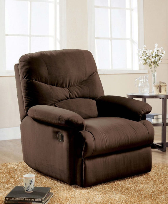 ACME ARCADIA CHOCOLATE MICROFIBER MOTION RECLINER