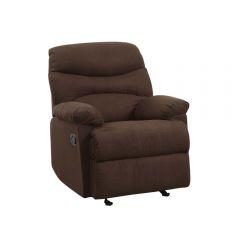 ACME ARCADIA CHOCOLATE MICROFIBER MOTION GLIDER RECLINER