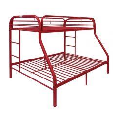 ACME TRITAN RED FINISH TWIN/FULL BUNK BED