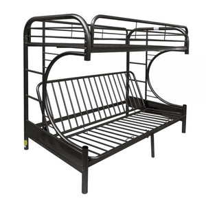 ACME ECLIPSE BLACK FINISH TWIN/FULL FUTON BUNK BED