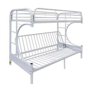 ACME ECLIPSE WHITE FINISH TWIN/FULL FUTON BUNK BED