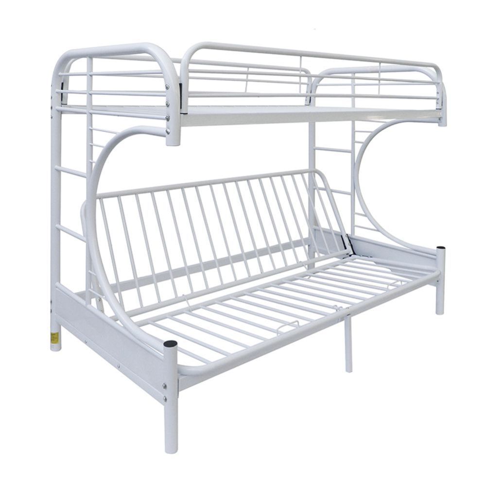 ACME ECLIPSE WHITE FINISH TWIN/FULL FUTON BUNK BED