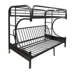 ACME ECLIPSE BLACK FINISH TWIN XL/QUEEN FUTON BUNK BED