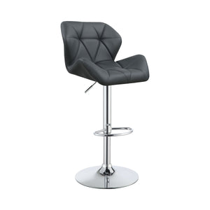 COASTER GREY AND CHROME WINGED ADJUSTABLE BAR STOOL