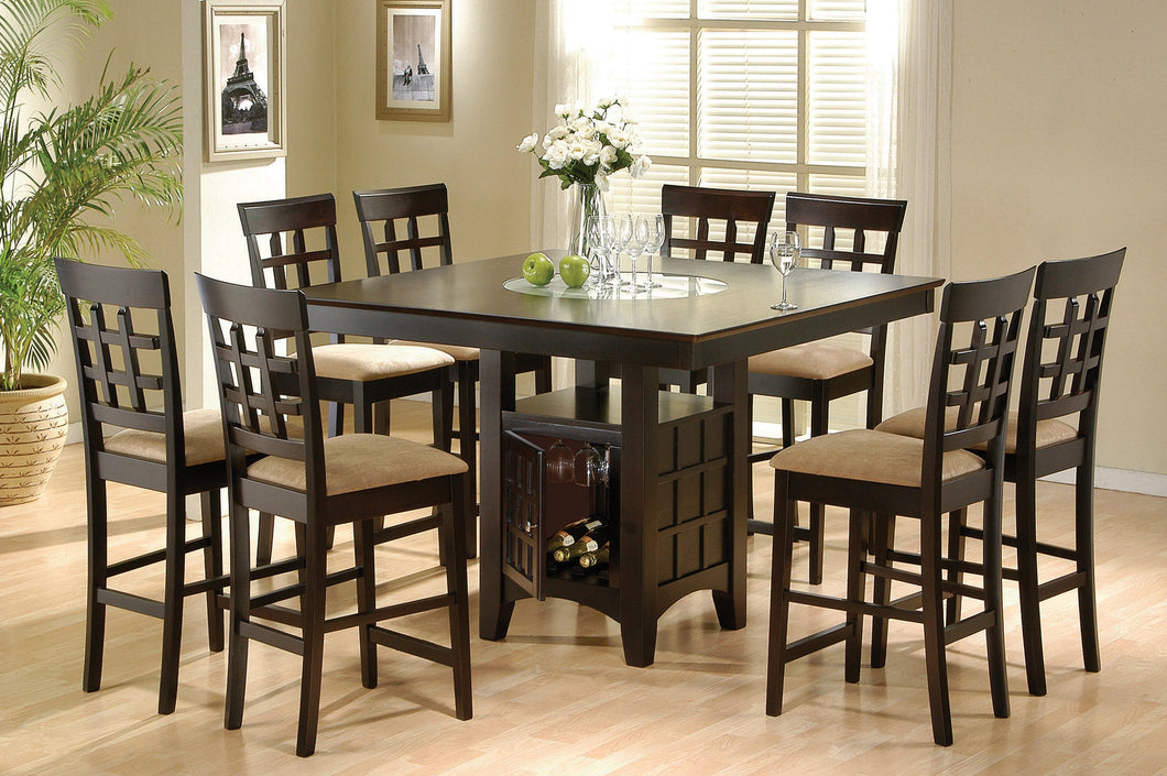 COASTER DINING-ROOM CLANTON 9-PIECE SQUARE DINING SET CAPPUCCINO