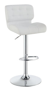 COASTER WHITE ADJUSTABLE BAR STOOL