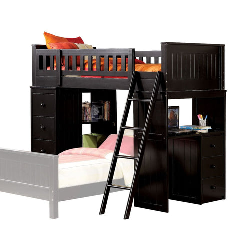 ACME WILLOUGHBY BLACK FINISH TWIN LOFT BED