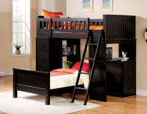 ACME WILLOUGHBY BLACK FINISH TWIN BED