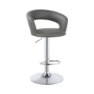 COASTER GREY AND CHROME ADJUSTABLE BAR STOOL