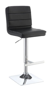 COASTER BLACK AND CHROME ADJUSTABLE BAR STOOL