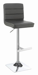 COASTER GREY AND CHROME ADJUSTABLE BAR STOOL