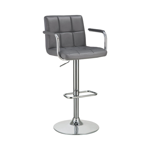 COASTER GREY AND CHROME ADJUSTABLE BAR STOOL