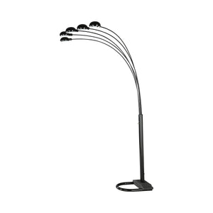 COASTER 5-LIGHT FLOOR LAMP SATIN BLACK