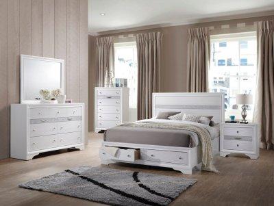 ACME NAIMA WHITE BEDROOM SET (5 PC)