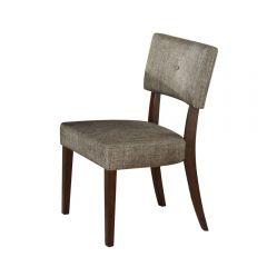 ACME DRAKE GRAY FABRIC & ESPRESSO FINSIH SIDE CHAIR (SET-2)