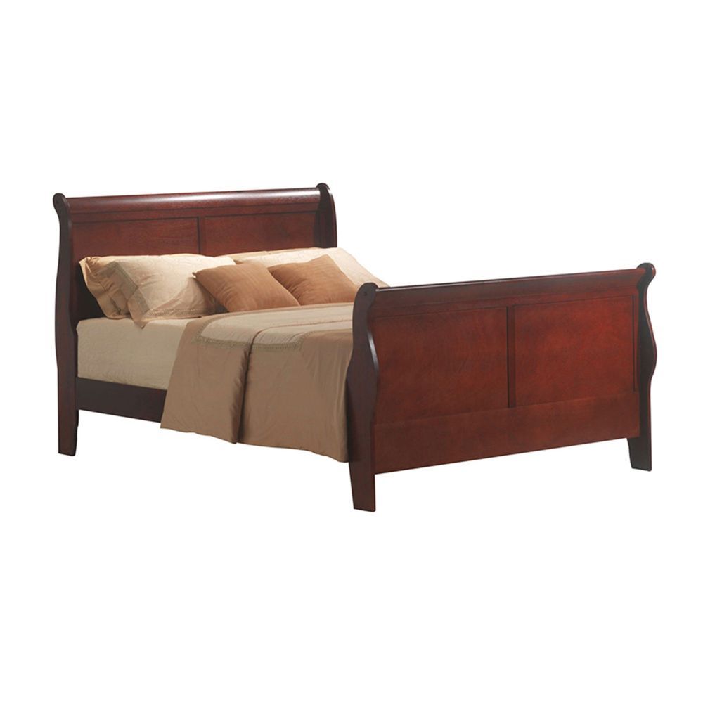 ACME LOUIS PHILIPPE III CHERRY QUEEN BED