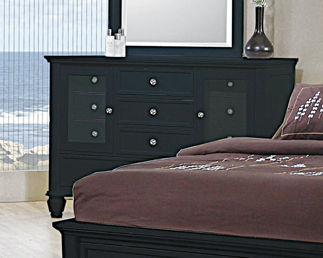 COASTER SANDY BEACH BLACK 11-DRAWER DRESSER