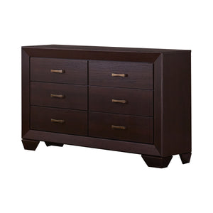 COASTER BEDROOM KAUFFMAN 6-DRAWER DRESSER DARK COCOA