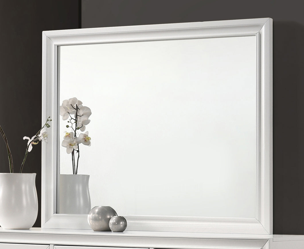 COASTER BARZINI WHITE RECTANGLE DRESSER MIRROR