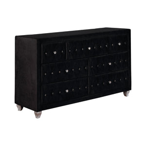 COASTER BEDROOM DEANNA 7-DRAWER RECTANGULAR DRESSER BLACK