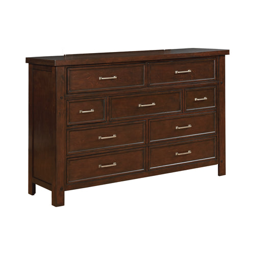 COASTER BEDROOM BARSTOW 9-DRAWER RECTANGULAR DRESSER PINOT NOIR