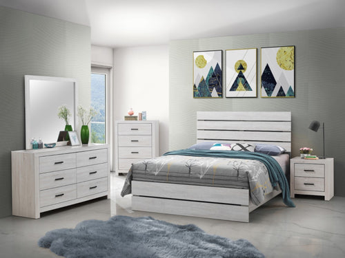 COASTER MARION COASTAL WHITE BEDROOM SET (4 PC)