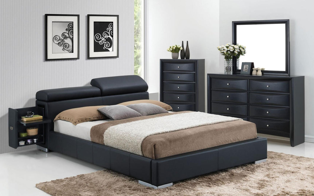 ACME MANJOT BLACK BEDROOM SET (5 PC)