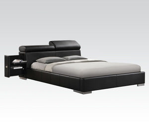 ACME MANJOT BLACK PU EK BED