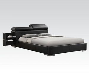 ACME MANJOT BLACK PU QUEEN BED