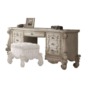 ACME VERSAILLES BONE WHITE FINISH VANITY DESK