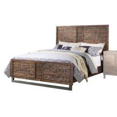 ACME ANDRIA RECLAIMED OAK QUEEN BED