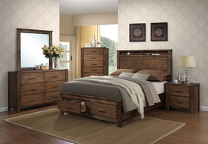 ACME MERRILEE OAK STORAGE BEDROOM SET (5PCS)