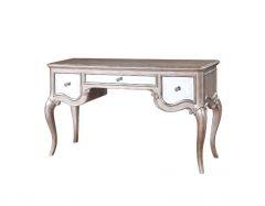 ACME ESTEBAN MIRRORED & ANTIQUE CHAMPAGNE FINISH VANITY DESK